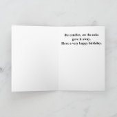Humor Birthday Card Karte (Innenseite)