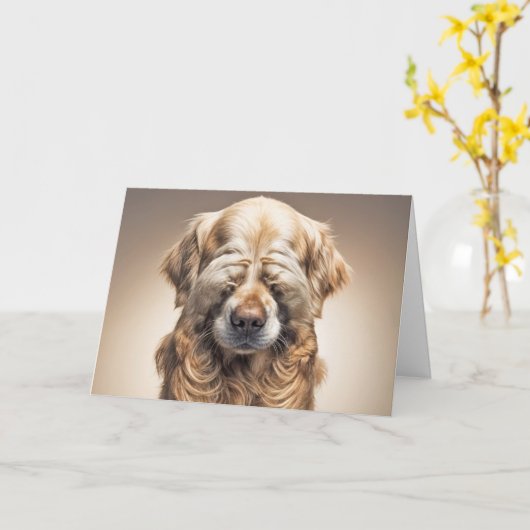 Humor Birthday Golden Retriever Karte (Gelbe Blume)