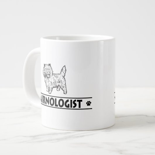 Humor Cairn Terrier Jumbo-Tasse (Vorderseite Links)