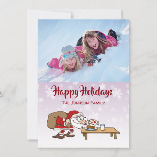 Humor Cartoon Santa Claus Foto Feiertagskarte