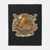 Humor Crow Funny Gothic F-Caw-F Fleecedecke (Vorderseite)