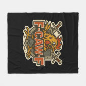 Humor Crow Funny Gothic F-Caw-F Fleecedecke (Vorderseite (Horizontal))