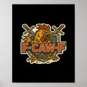 Humor Crow Funny Gothic F-Caw-F Poster (Vorne)