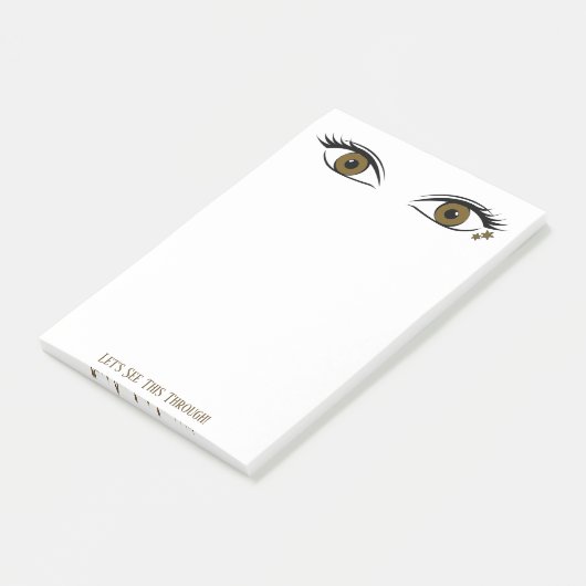 Humor Custom Spionage Brown Eyes Post-it Klebezettel (angewinkelt)
