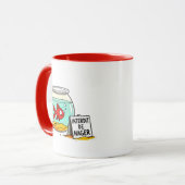 Humor: Ein Goldfisch in seinem Glas. Tasse (Vorderseite Links)