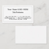 Humor, einfache Visitenkarte (Vorne/Hinten)