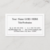 Humor, einfache Visitenkarte (Vorderseite)