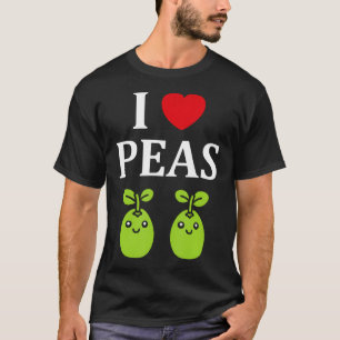 Humor Erbse Einfach Minimalistisch Gemüse Ich Lieb T-Shirt