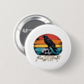 Humor F-Caw-F Gothic Funny Crow Essential Retro St Button (Vorne & Hinten)
