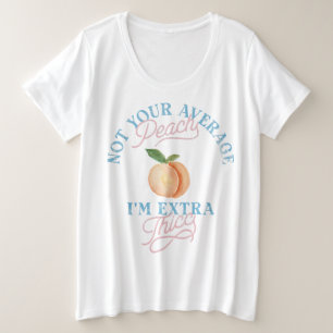 Humor Freche Pfirsich Körperpositivität Vintage Große Größe T-Shirt