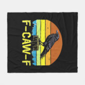 Humor Funny Crow F-Caw-F Gothic Fleecedecke (Vorderseite (Horizontal))
