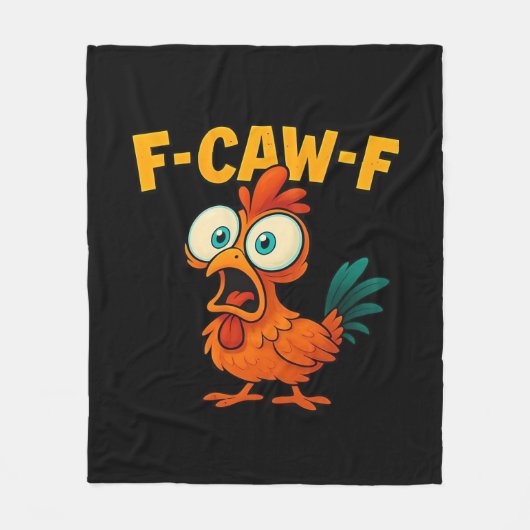 Humor Funny Crow F-Caw-F Gothic Fleecedecke (Vorderseite)