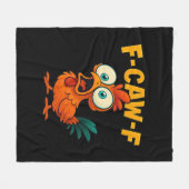Humor Funny Crow F-Caw-F Gothic Fleecedecke (Vorderseite (Horizontal))