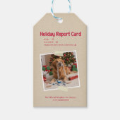 Humor Funny Dog Taped Photo Christmas Holiday Geschenkanhänger (Vorderseite)