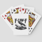 Humor Funny F Caw F Gothic Crow Aesthetic Spielkarten (Rückseite)