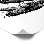 Humor Funny F-Caw-F Gothic Crow Essential Aestheti Poster (Ecke)