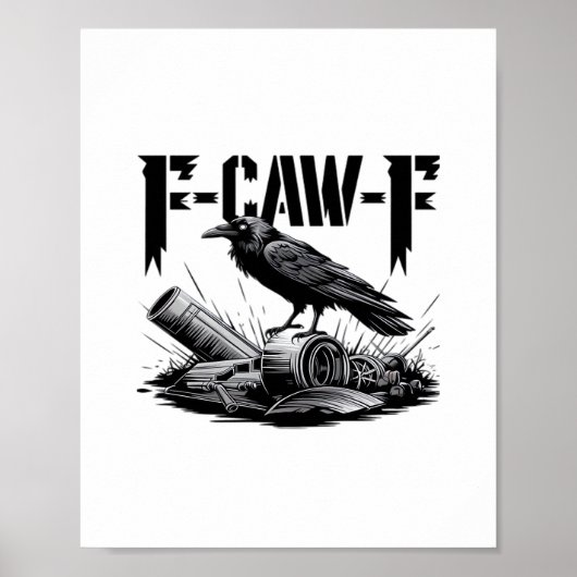 Humor Funny F-Caw-F Gothic Crow Essential Aestheti Poster (Vorne)