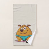 Humor funny japanese dog Modern boys smiling Badhandtuch Set (Handtuch)