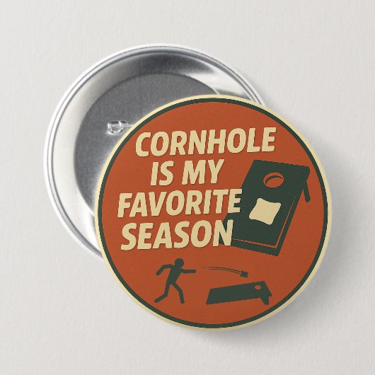 Humor für ambitionierte Cornhole-Spieler Button (Vorne & Hinten)