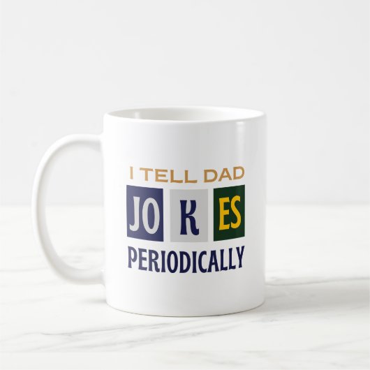 Humor Geeky Charm I Tell Dad Jokes Periodically  Kaffeetasse (Links)