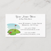 Humor Golf Player Business Card Visitenkarte (Rückseite)