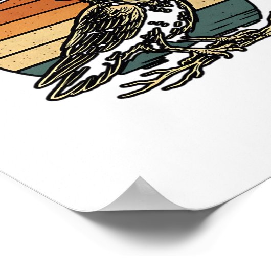 Humor Gothic F Caw F Funny Crow Creative Style Poster (Ecke)