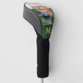 Humor Ihre Nachricht Tiger Monogramm Initiale Golf Headcover (angewinkelt)