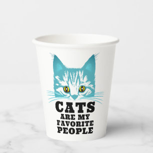Humor Katzen sind meine Lieblings-Typo in Teal und Pappbecher