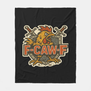 Humor Krähe Lustig Gothic F-Caw-F Fleecedecke