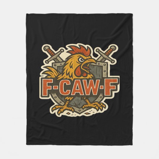 Humor Krähe Lustig Gothic F-Caw-F Fleecedecke (Vorderseite)