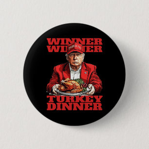 Humor Lustig Trump Gewinner Gewinner Truthahn Aben Button