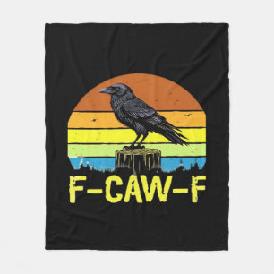 Humor Lustiger Krähe F-Caw-F Gothic Fleecedecke