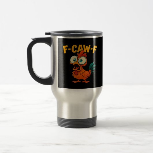 Humor Lustiger Krähe F-Caw-F Gothic Reisebecher (Links)