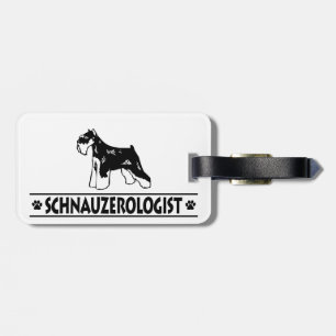 Humor-Miniatur-Schnauzer Gepäckanhänger