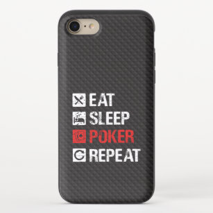 Humor poker - Eat sleep poker repeat iPhone 8/7 Slider Hülle