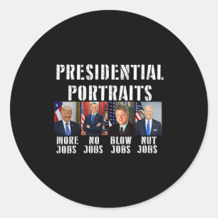 Humor Präsident Merkmale Trump Obama Biden Clint Runder Aufkleber