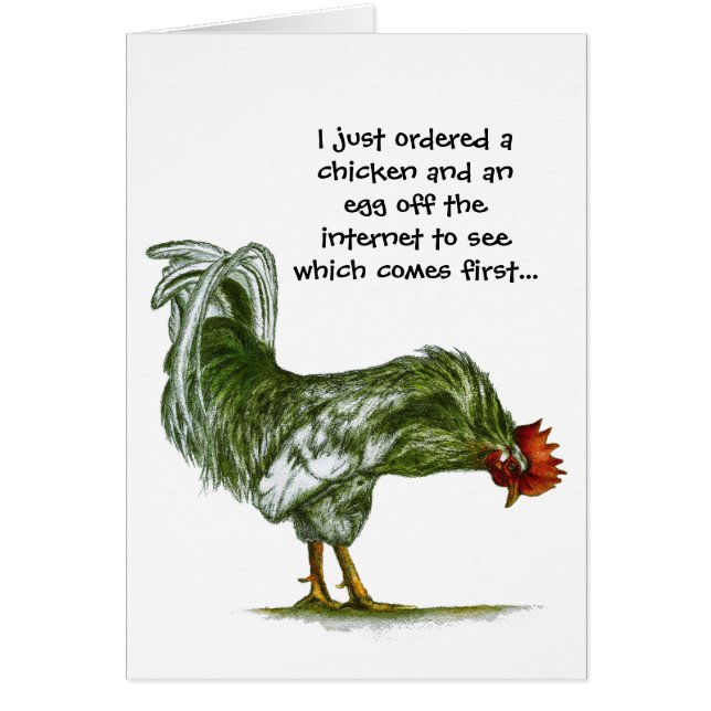 Humor Rooster Card (Vorne)