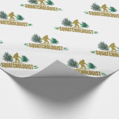 Humor Sasquatsch, Funny Big Foot Geschenkpapier (Ecke)