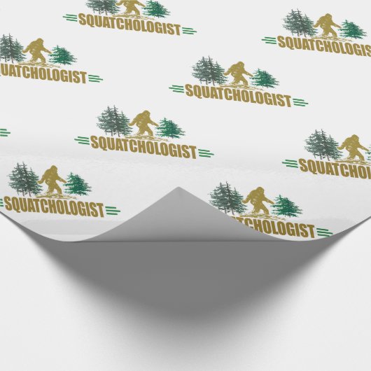 Humor Sasquatsch, Funny Big Foot Geschenkpapier (Ecke)