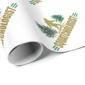 Humor Sasquatsch, Funny Big Foot Geschenkpapier (Rolleneckpunkt)