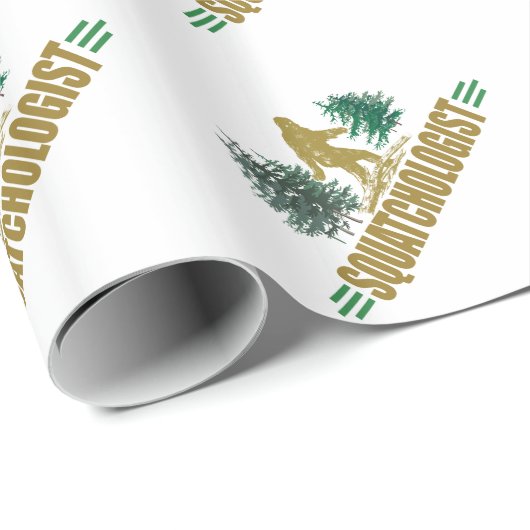Humor Sasquatsch, Funny Big Foot Geschenkpapier (Rolleneckpunkt)