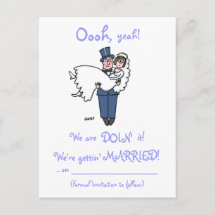 Humor Save the Date Postcard Ankündigungspostkarte