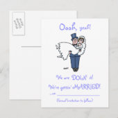 Humor Save the Date Postcard Ankündigungspostkarte (Vorne/Hinten)