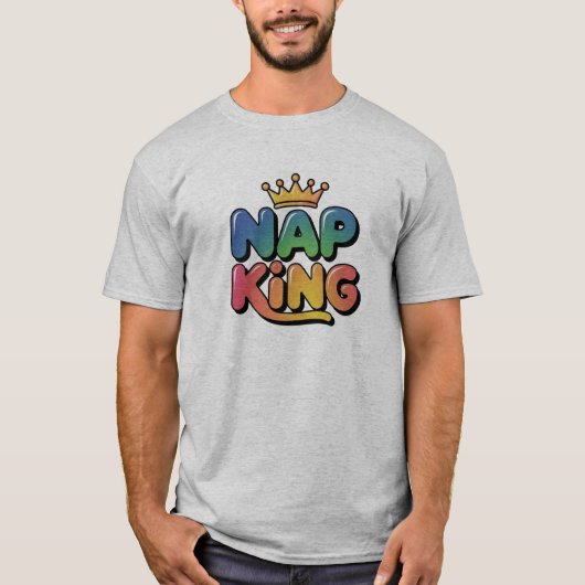 Humor-T-Shirt für Männer im Alter NAP-KÖNIG T-Shirt (Vorderseite)
