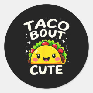 Humor-Taco über süße Mädchen-Geburtstagsfeier Runder Aufkleber