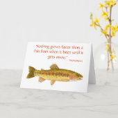 Humor Trout Card mit Qquote 1 Karte (Gelbe Blume)
