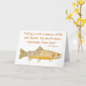 Humor Trout Card mit Zitat 2 Karte (Gelbe Blume)