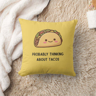Humor Wärme Taco-Liebende Energie Fröhlich Golden Kissen