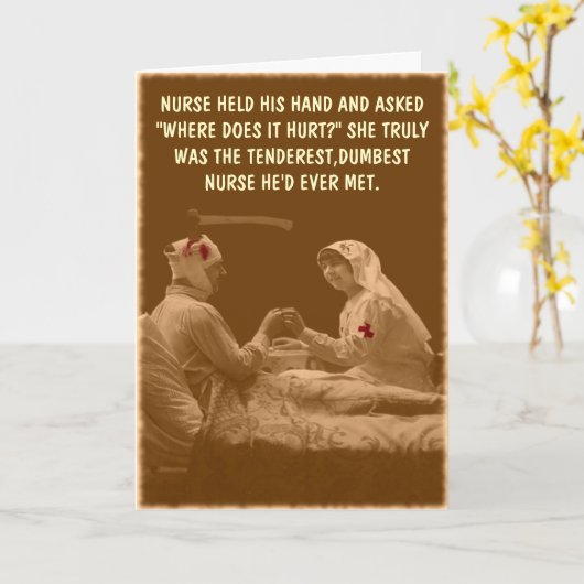 Humor wird gesund karte (Gelbe Blume)