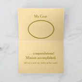 Humor/Ziege/Du bekommst meine Grußkarte mit geklap Karte (Innenseite)